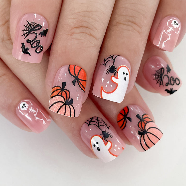 Artistic Heart-Embellished Press-On Nails Kalsten