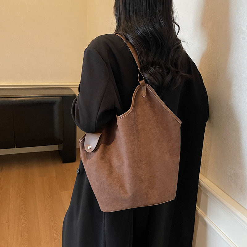 Suede Chic Slouchy Tote Bag Kalsten