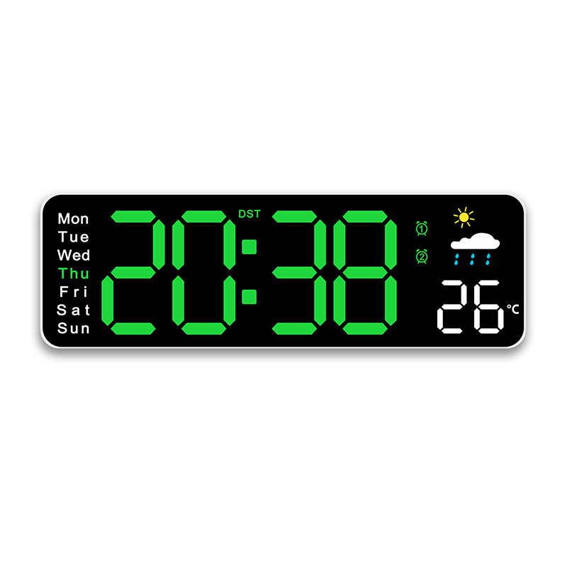 Digital radio alarm clock with temperature and day of the week display Kalsten