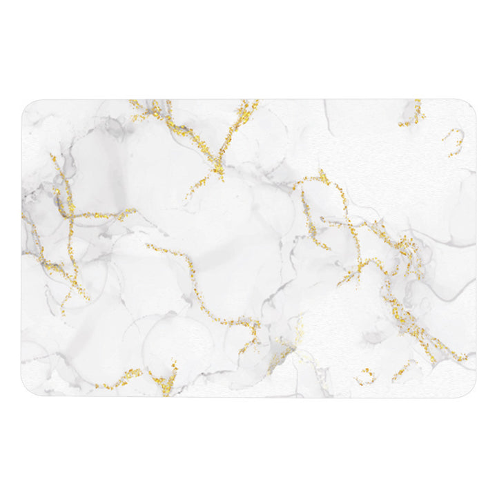 Marble-Inspired Decorative Area Mat