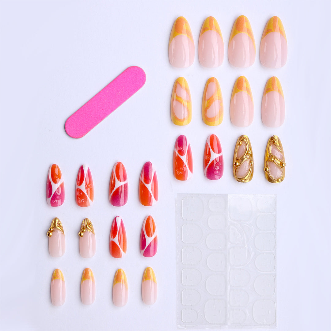 Creative art fake nails with modern accents Kalsten