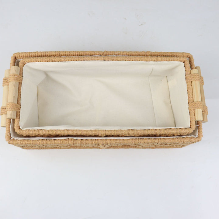 Storage basket with macrame pattern Kalsten