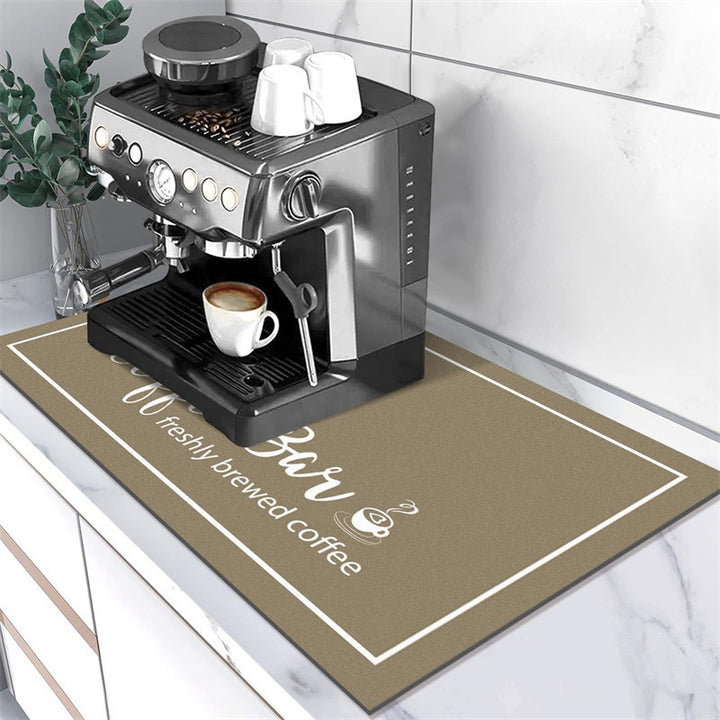 Coffee-Themed Kitchen Floor Mat