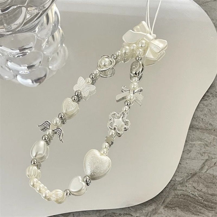 Heart and Butterfly Charm Beaded Bracelet Kalsten