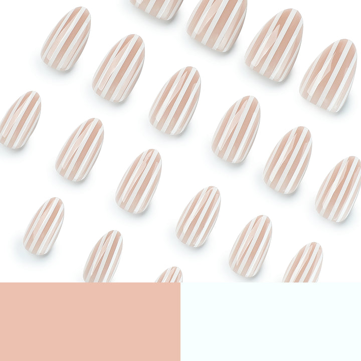 Stylish nail art with elegant stripe patterns Kalsten