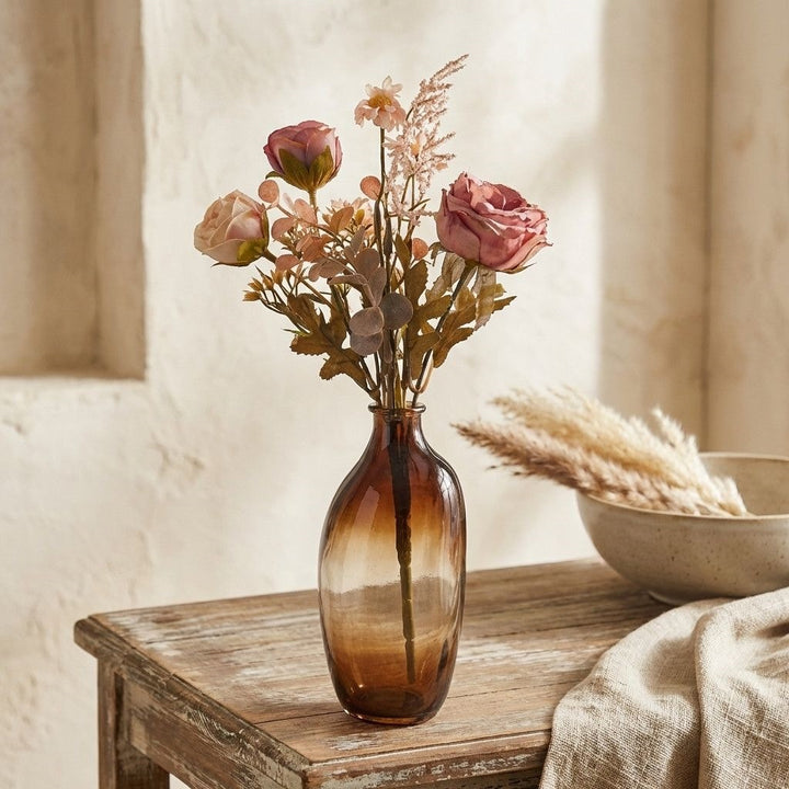 Decorative Glass Bottle with Lace Detail