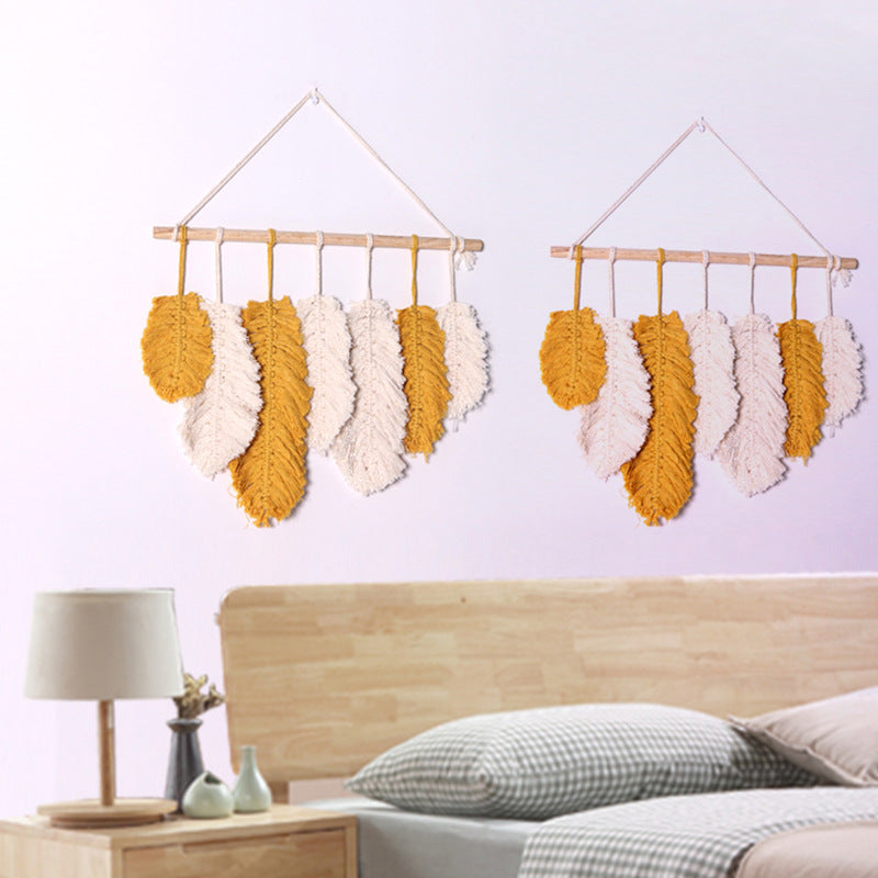 Macramé Leaf Wall Hanging Art