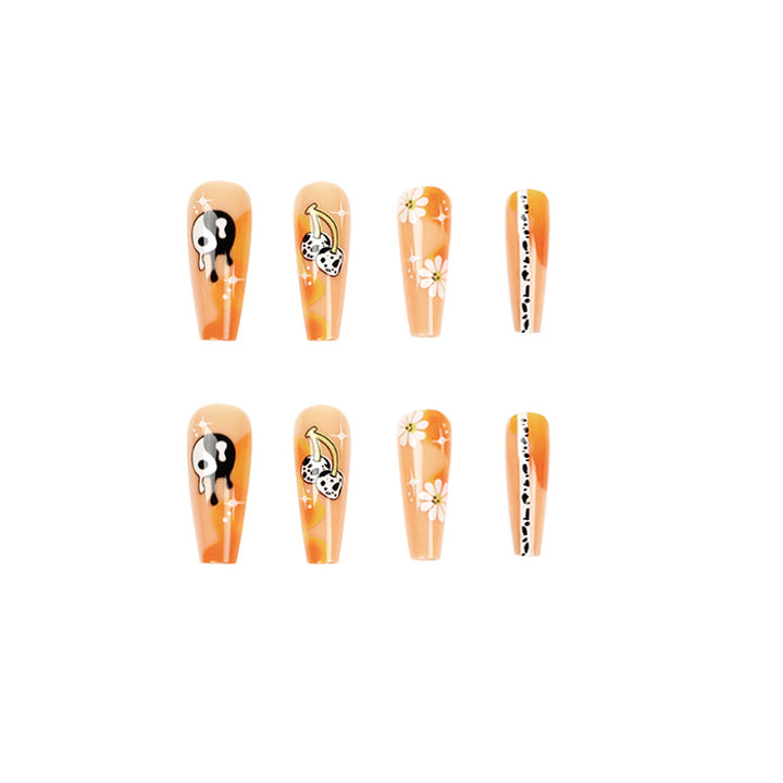 Artful acrylic nails with stylish patterns Kalsten