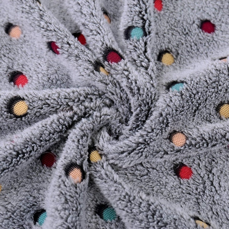 Women's Cozy Plush Blanket with Polka Dot Pattern Kalsten