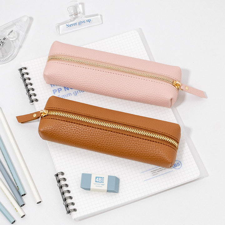 Premium Leather Zippered Pencil Case Kalsten