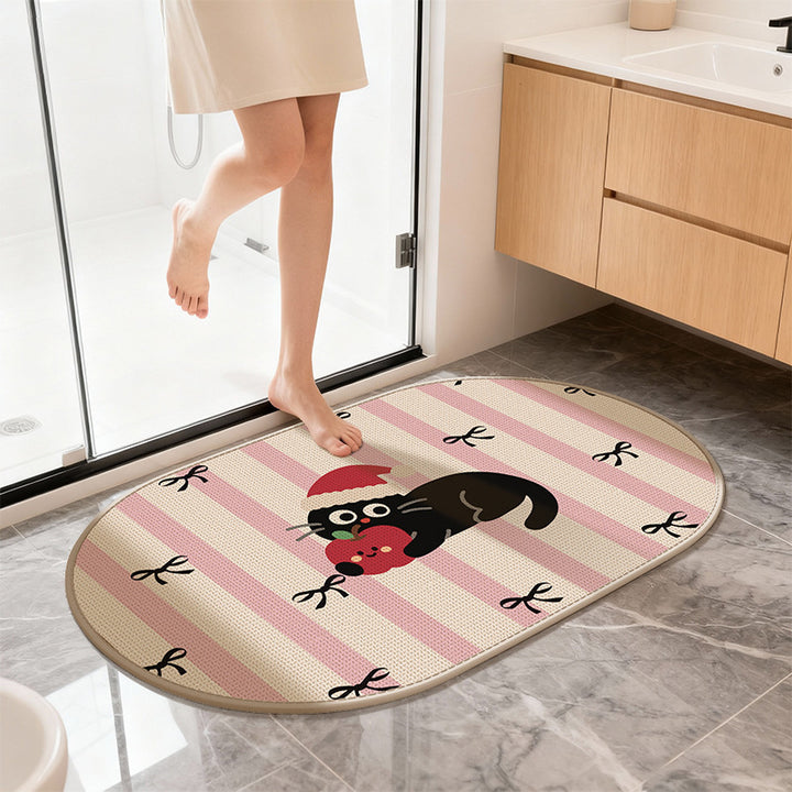 Cute Cartoon Cat Bath Mat Kalsten