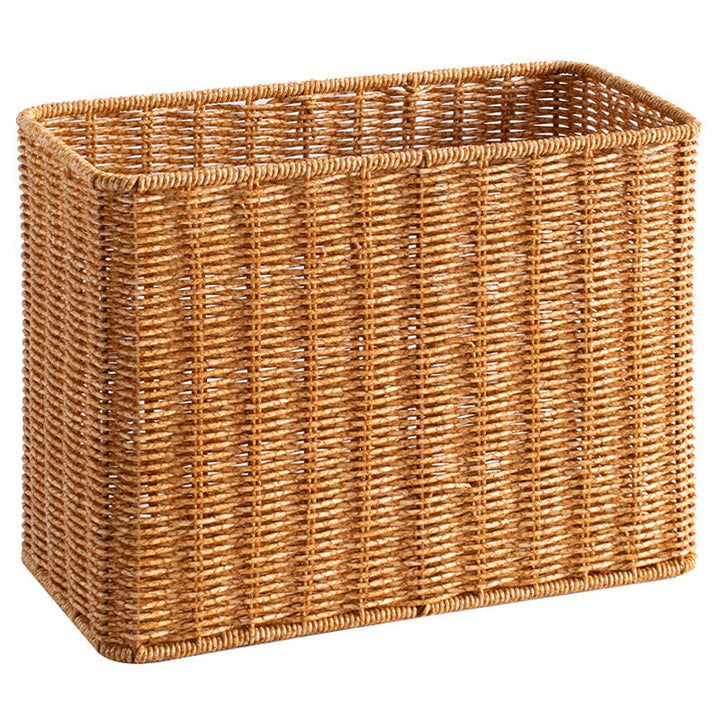 Rectangular Woven Storage Basket with Cut-Out Handles Kalsten