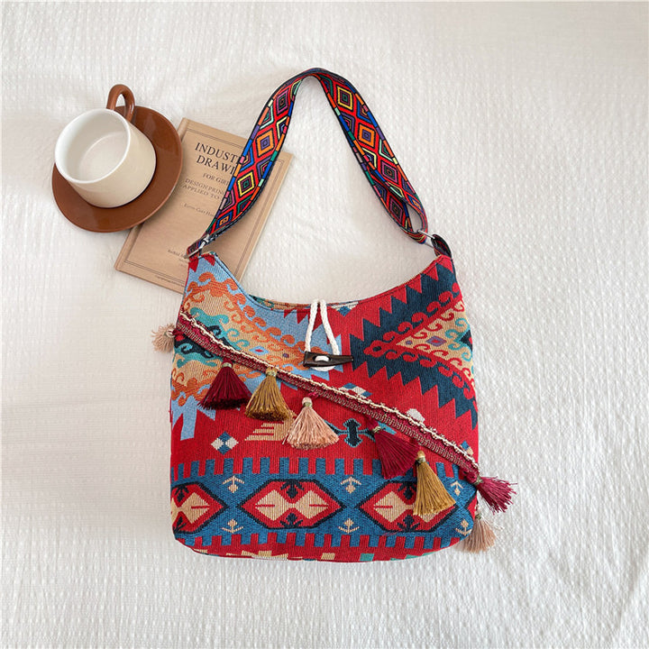 WoEthnic Patterned Flap Hobo Bag Kalsten