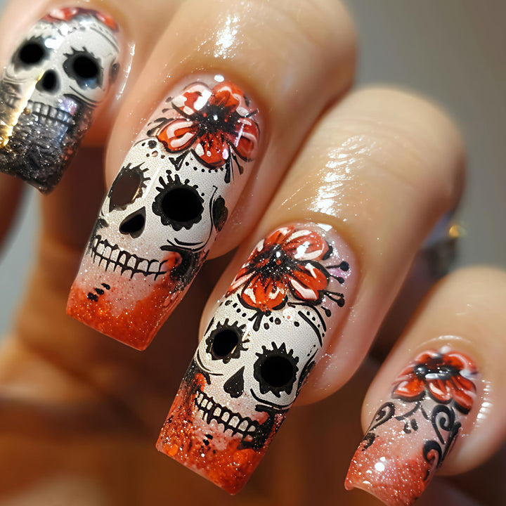 Art Nails in Creative Skull Design Kalsten