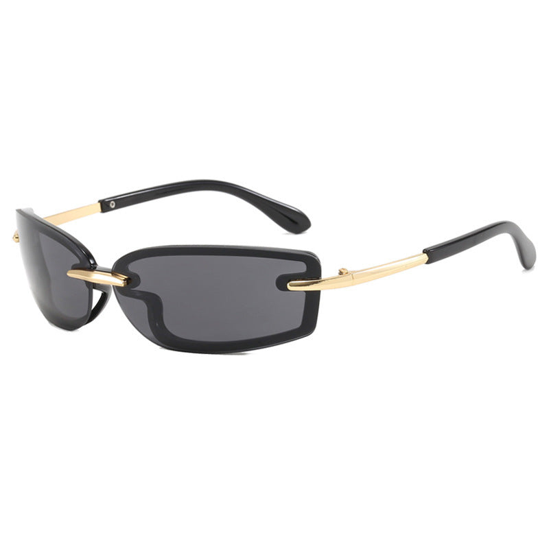 Women's fashionable sunglasses in futuristic design and transparent frame Kalsten