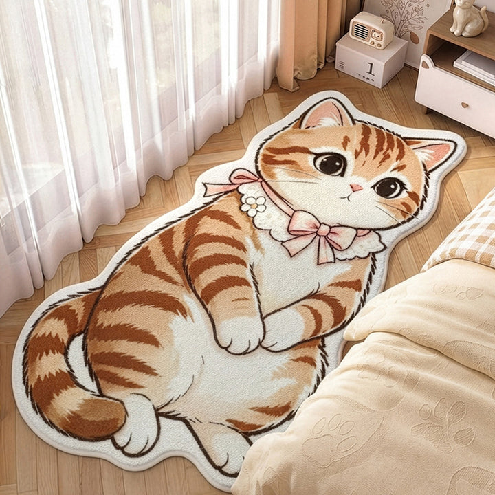 Cat-Themed Plush Area Rug