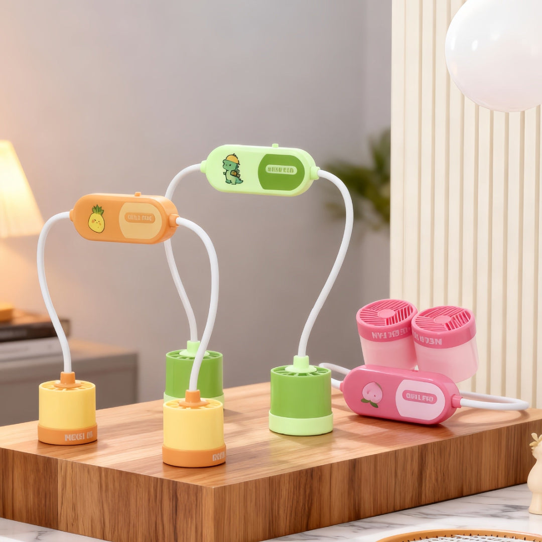Women's Portable Neck Fan with Flexible Adjustable Design and USB Connection Kalsten