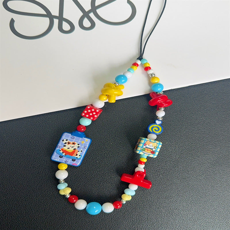 Colorful Themed Beaded Keychain Kalsten