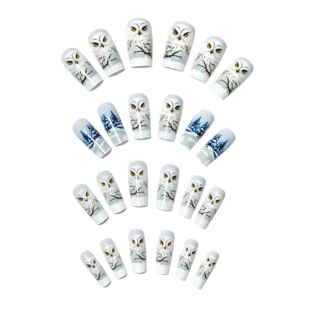 Artificial nails with owl design Kalsten
