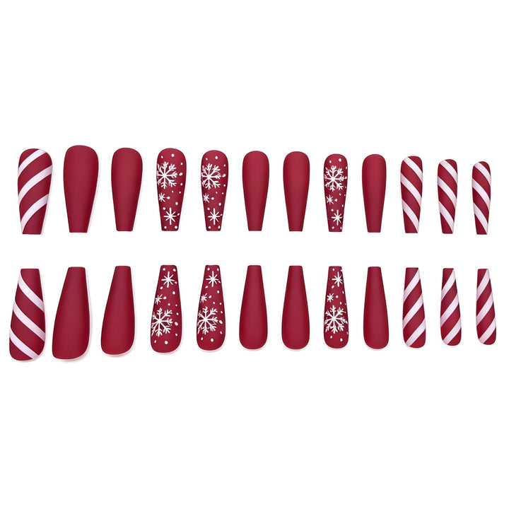 Festive Matte Acrylic Nail Art Kalsten