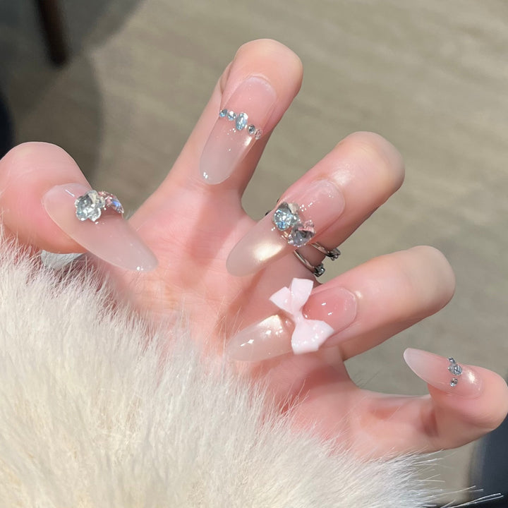Premium Rhinestone-Embellished Nail Art Extensions Kalsten