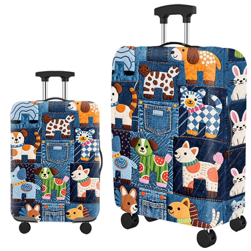 Women's Soft Shell Suitcase with Art Design Kalsten