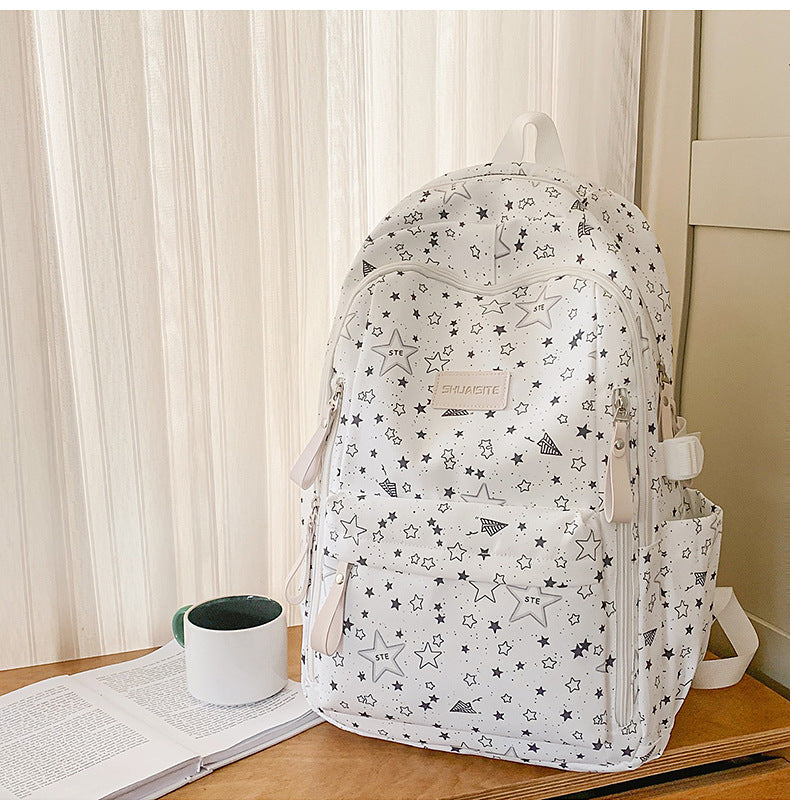 Star Print School Backpack