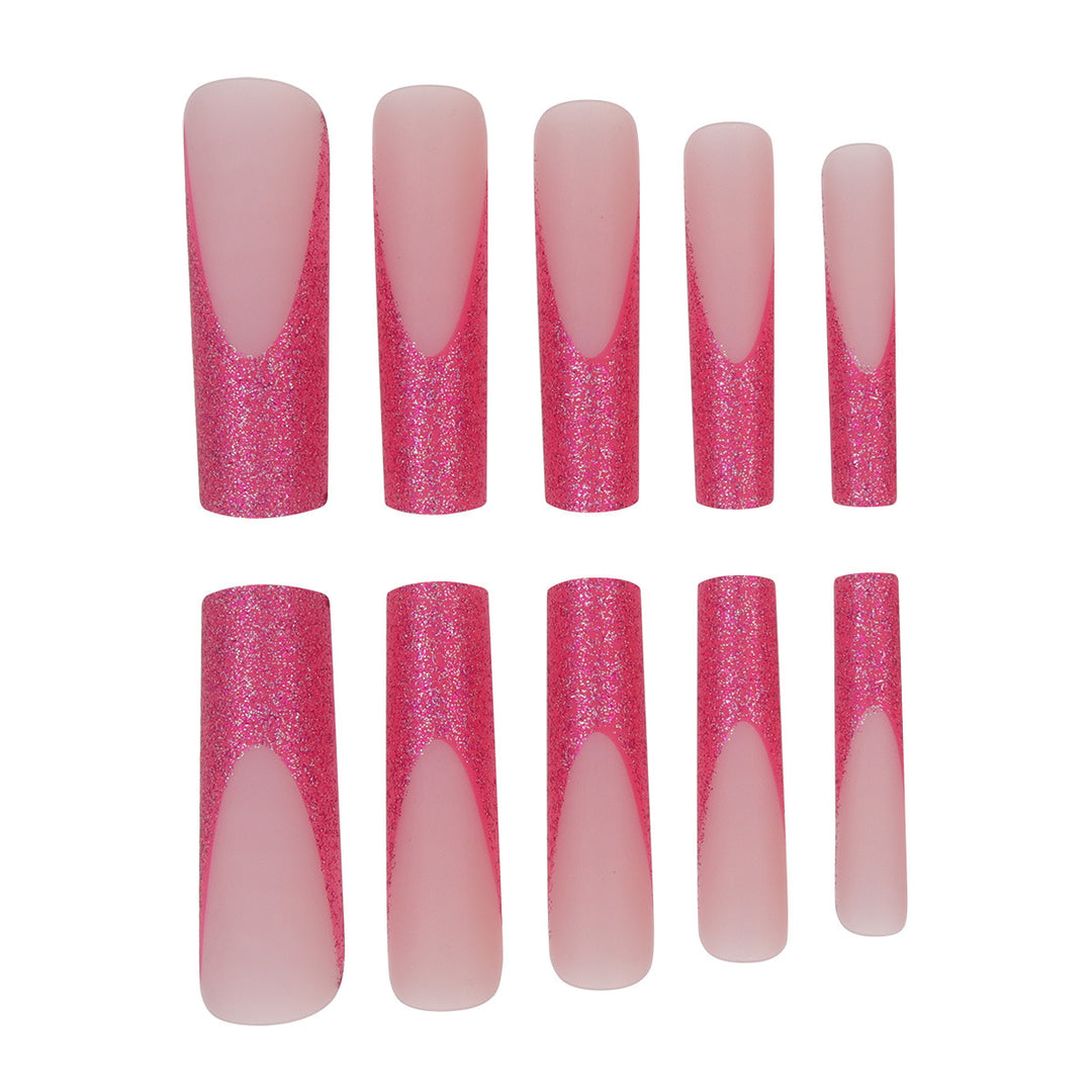 Glitter Stiletto Press-On Nails Kalsten
