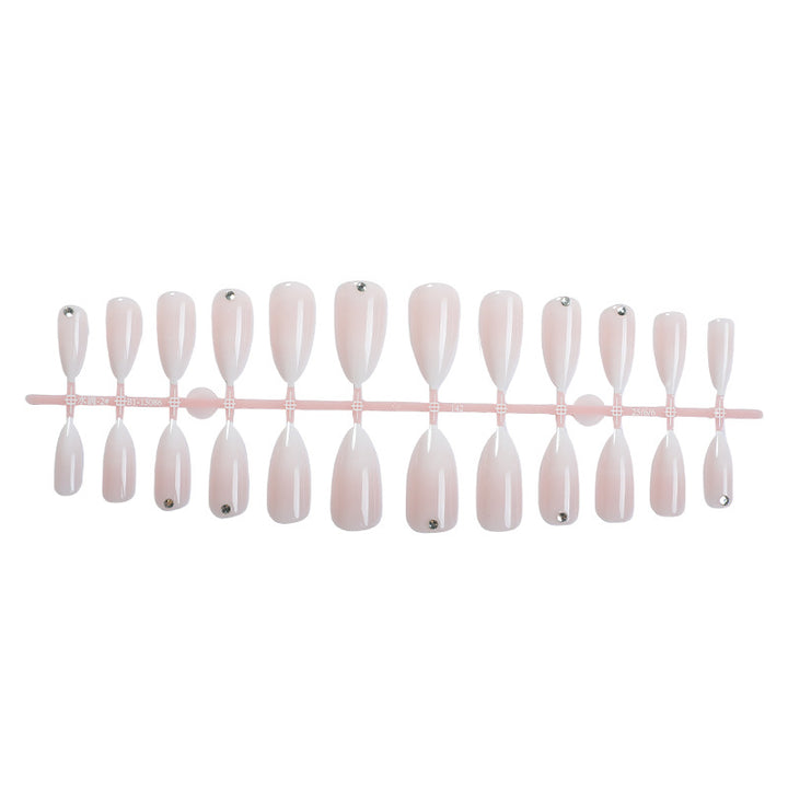 Glossy Press-On Nail Set with Gem Accents Kalsten
