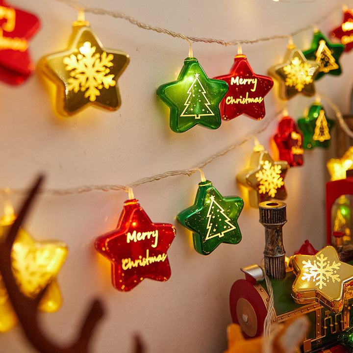 Festive string lights with Christmas ornaments Kalsten