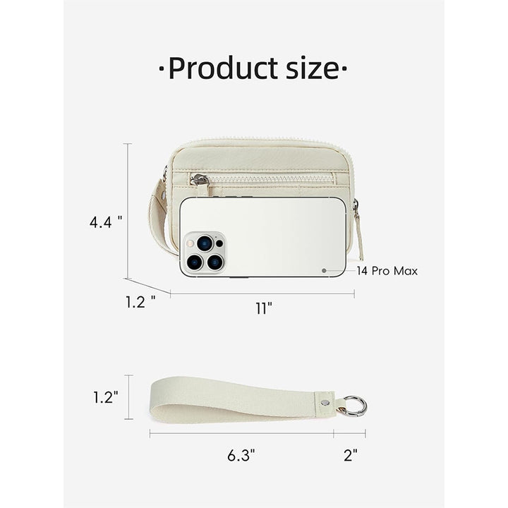 Stylish and Practical Cosmetic Clutch with Removable Carrying Strap Kalsten
