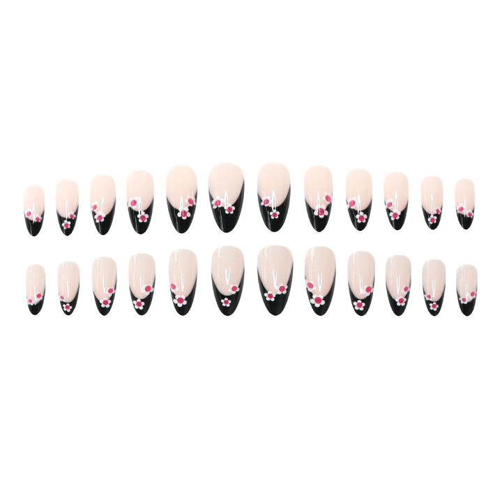 Elegant Floral Accent Press-On Nails