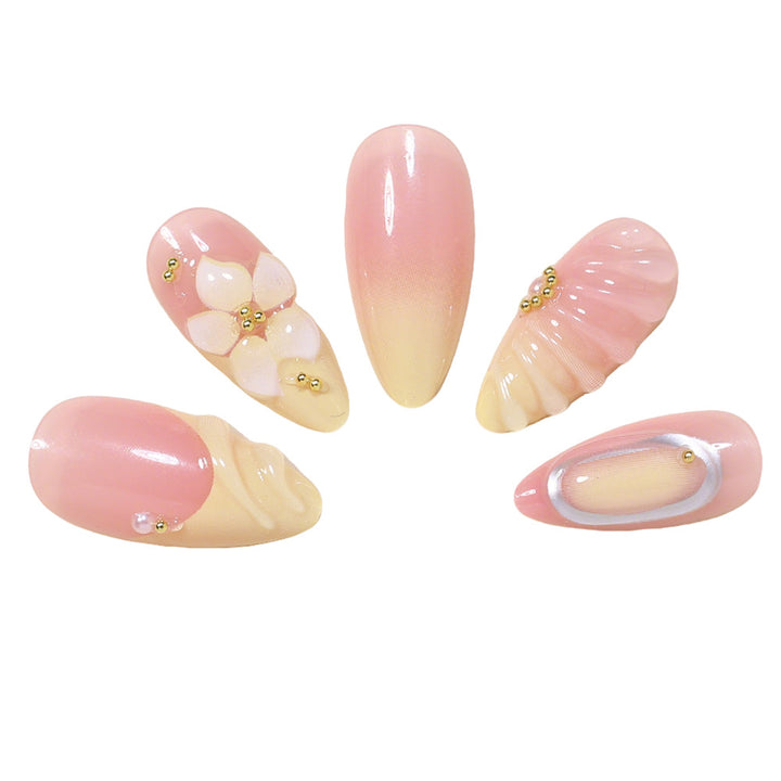 3D Floral Design Press-On Nail Set Kalsten