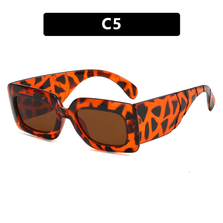 Women oversized sunglasses in fashionable snake leather look Kalsten