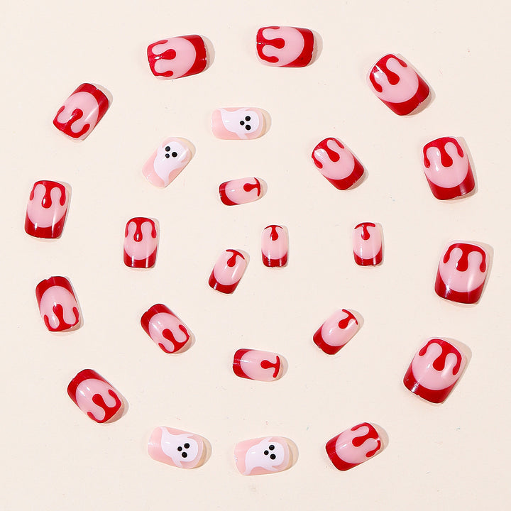 Spooky Ghost-Themed Nail Art Extensions Kalsten