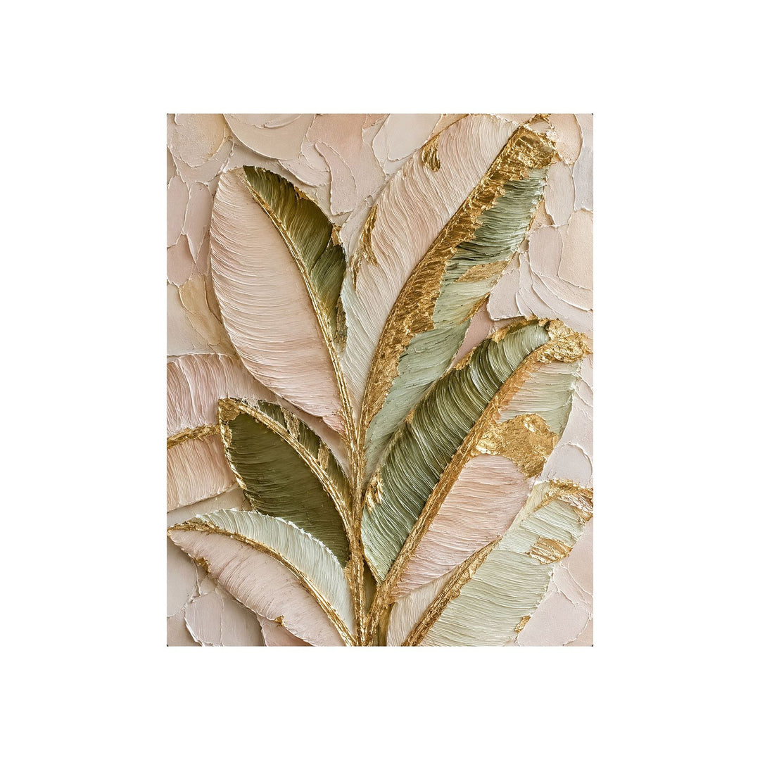 Textured Leaf Canvas Art