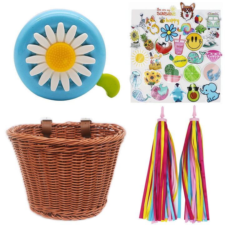 Decorative Woven Bike Basket Kalsten