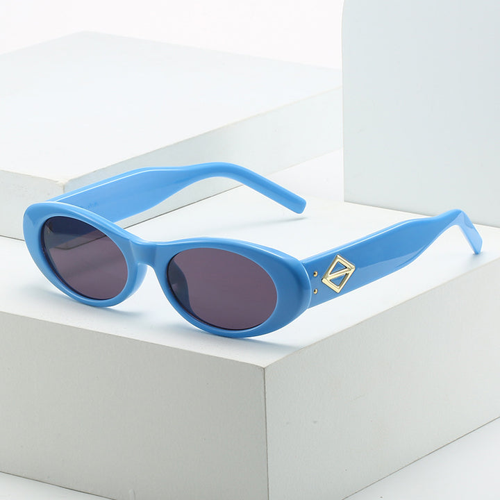 Vintage-Inspired Oval Frame Sunglasses Kalsten