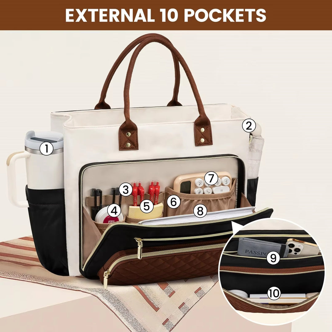 Practical Handbag with Structured Organizer Kalsten