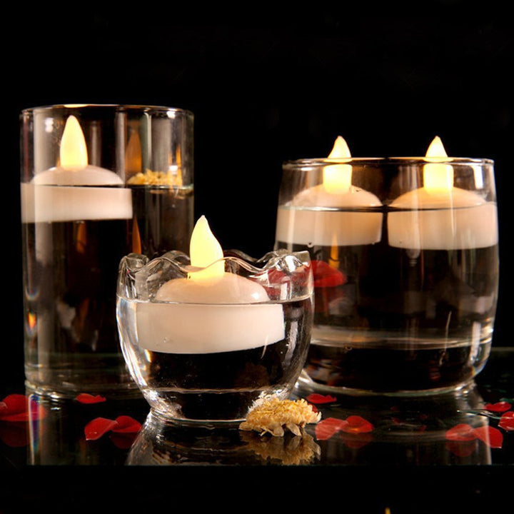 Floating LED Tealight Candle Set for Glass Vase Centerpieces Waterproof Flameless Ambience Kalsten