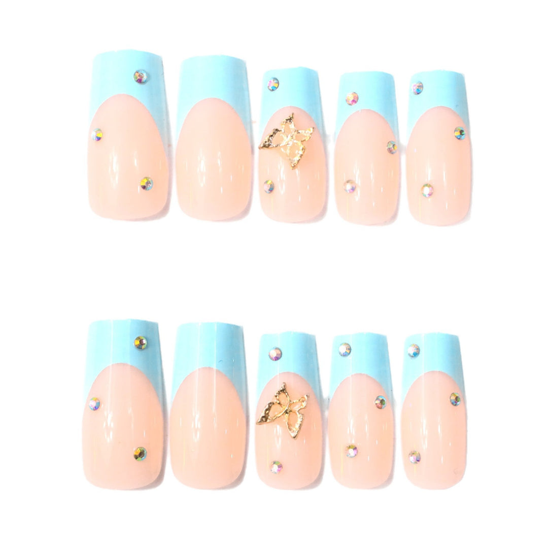 Decorative Long-Length Acrylic Nail Extensions Kalsten