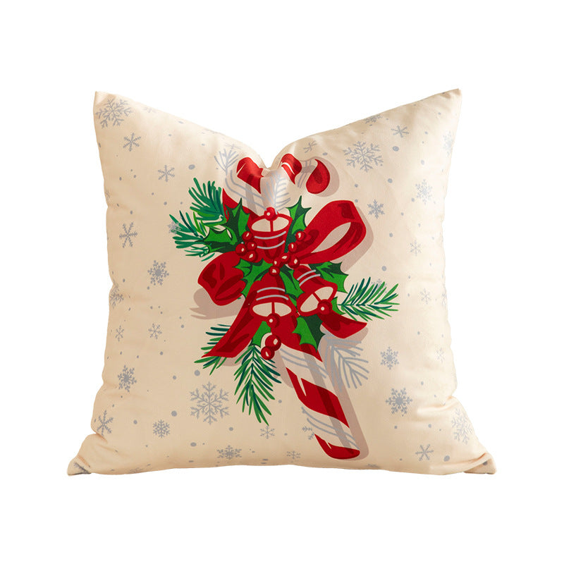 Christmas square decorative pillow cover with patchwork design and concealed zipper Kalsten