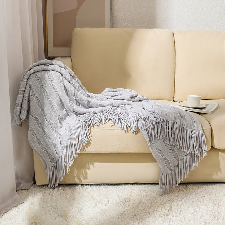 Cozy Textured Throw Blanket Kalsten