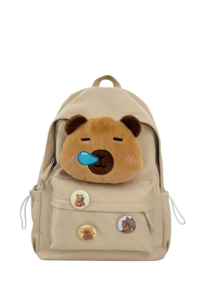 Backpack with Cozy Bear Design and Practical Compartments Kalsten