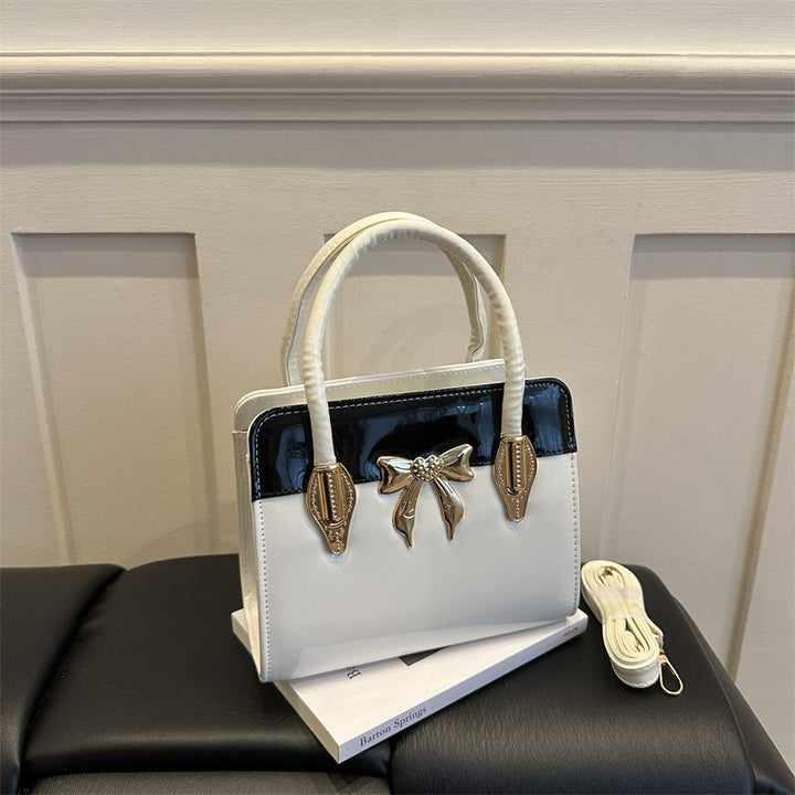 Elegant Bow-Accented Handheld Handbag