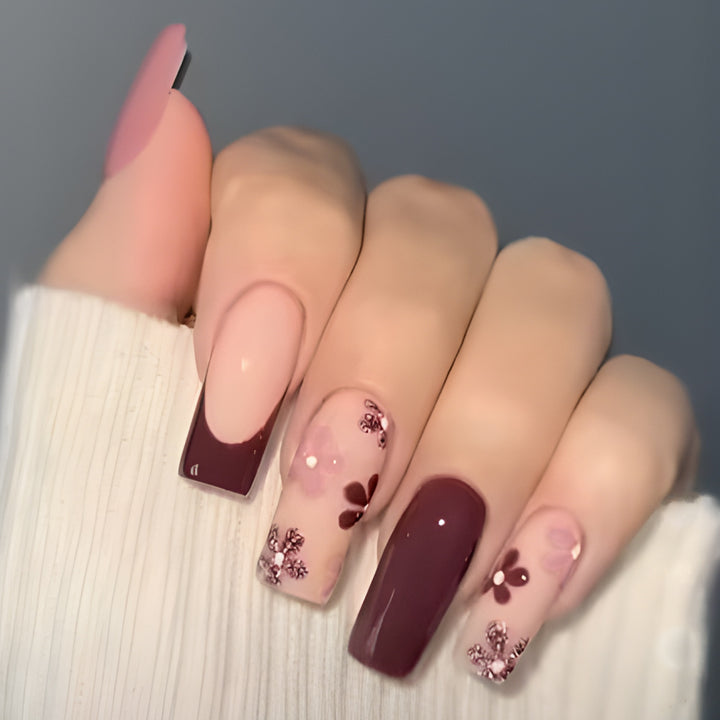 Artistic Floral Gel Nail Set Kalsten