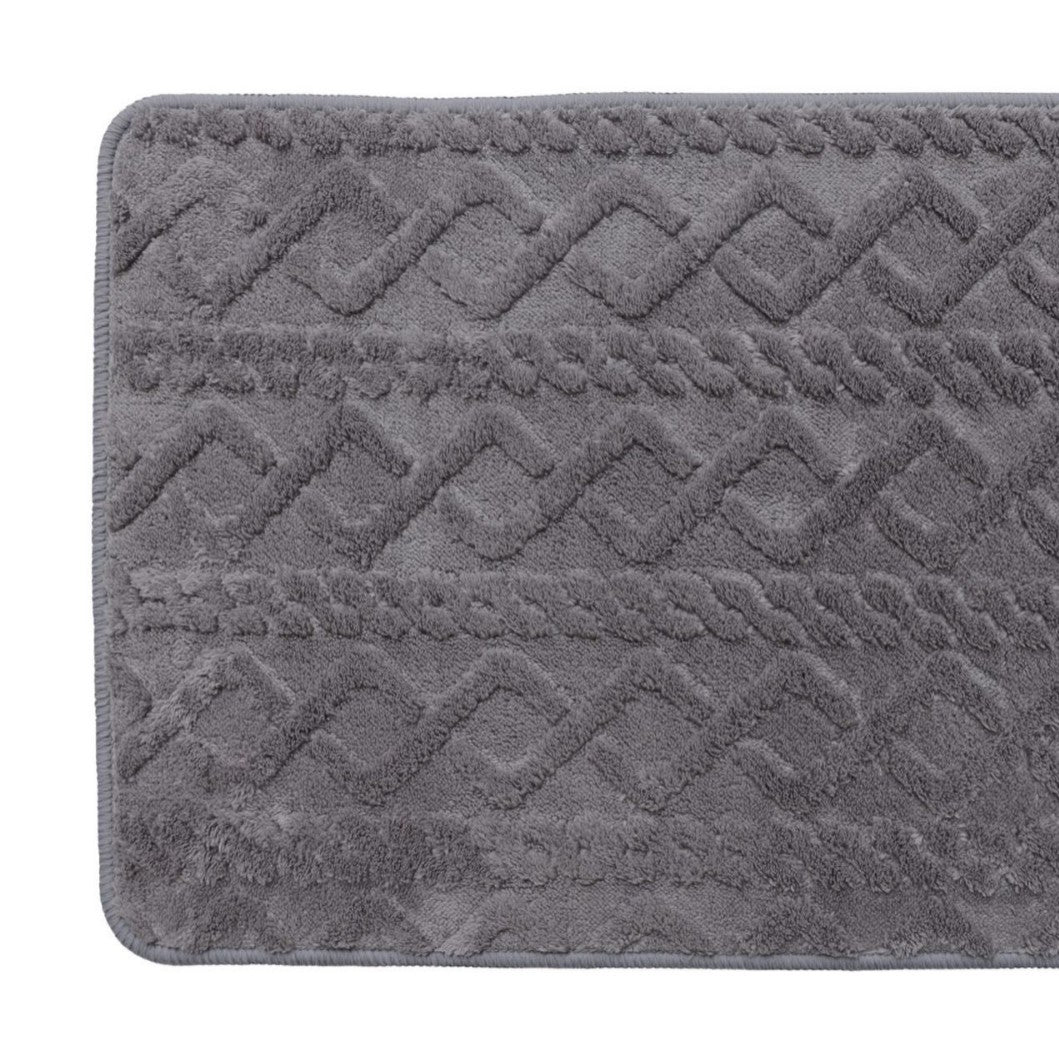 Plush Textured Bathroom Mat Kalsten