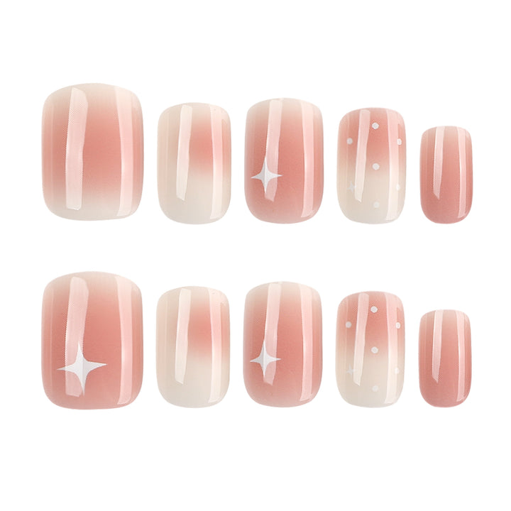 Nail art with ombre effect and glitter accents Kalsten