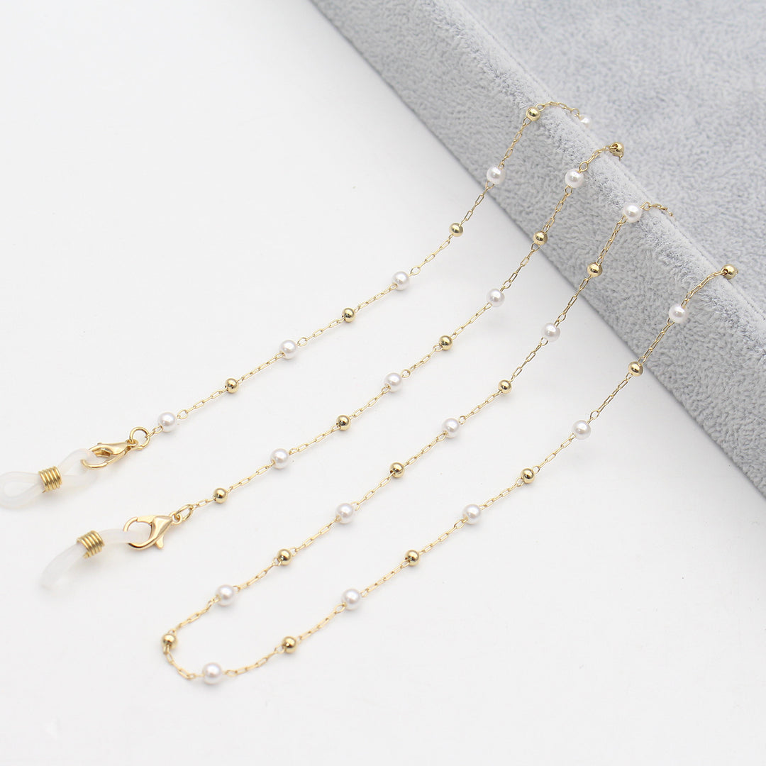 Pearl-Accented Eyewear Chain Kalsten