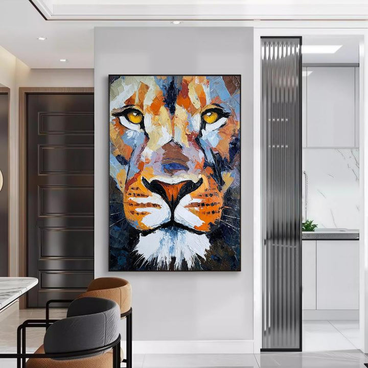 Lion Portrait Canvas Art for Home